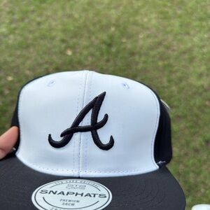 Atlanta Snapback Hat - Black and White
